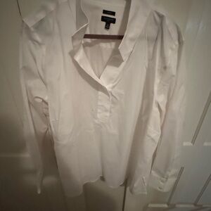 Talbots Women's Elegant White Dress Shirt